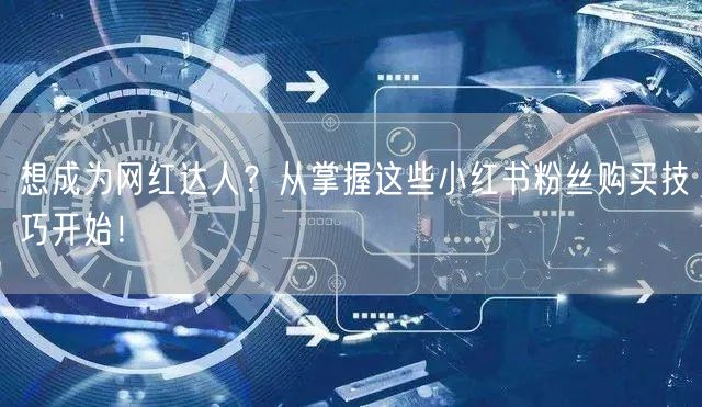 想成为网红达人？从掌握这些小红书粉丝购买