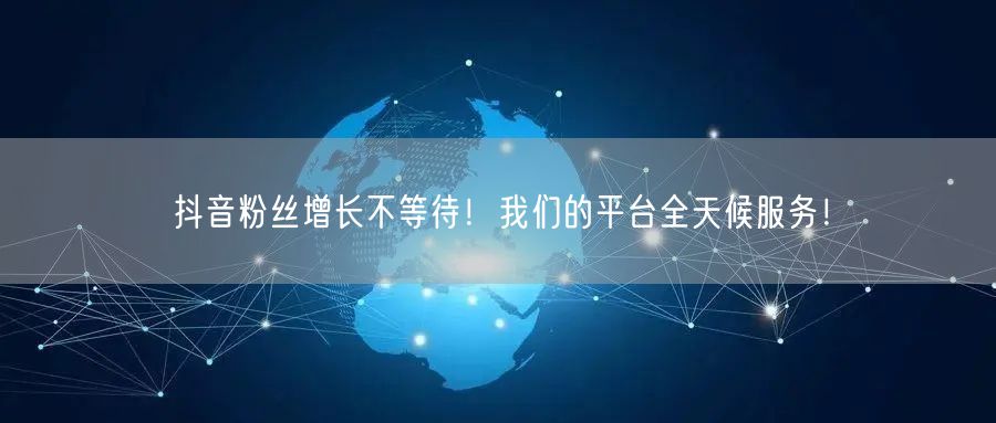 抖音粉丝增长不等待！我们的平台全天候服务！