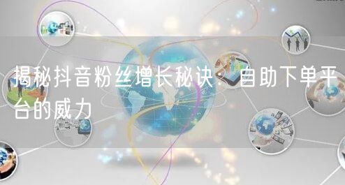 揭秘抖音粉丝增长秘诀：自助下单平台的威力