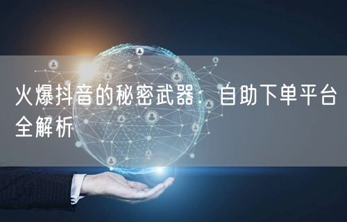 火爆抖音的秘密武器：自助下单平台全解析