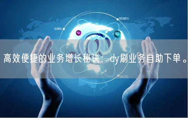 高效便捷的业务增长秘诀：dy刷业务自助下